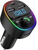 Vista 1 de E82 TRANSMISOR FM BLUETOOTH CON CARGADOR 30W P/AUTO NEGRO