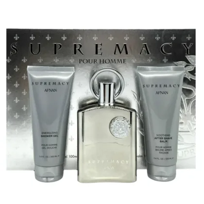 PERFUME AFNAN KIT SUPREMACY SILVER (PERFM+SHOWER GEL+CREMA)