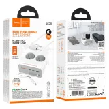Vista 1 de AC28 CARGADOR ESC 2 ENCHUFES PD45/3C1A CABLE TELESCOPIO 2M BLANCO