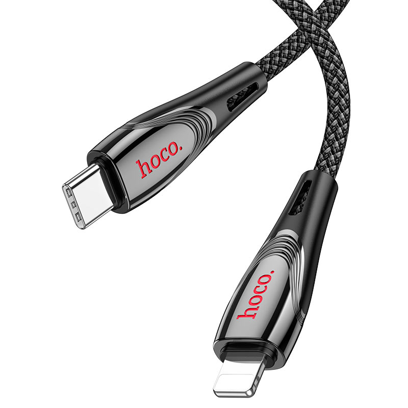 U133 CABLE USB-A A IP NEGRO 2.4A