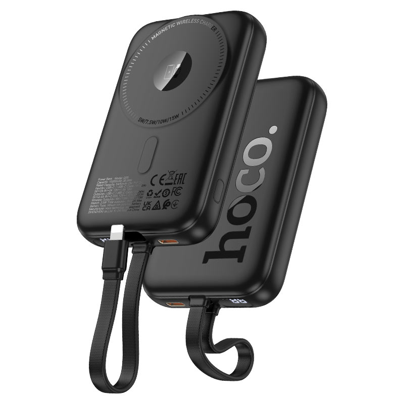 Q35 CARGADOR PORTATIL+CABLE NEGRO
