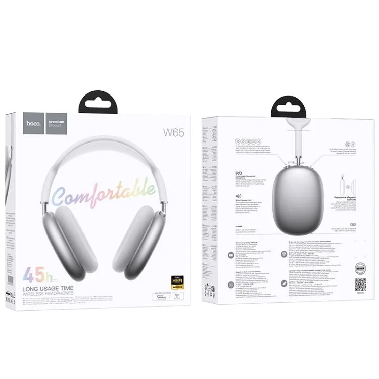 HOCO AUDIFONOS W65 HAPPY GRIS
