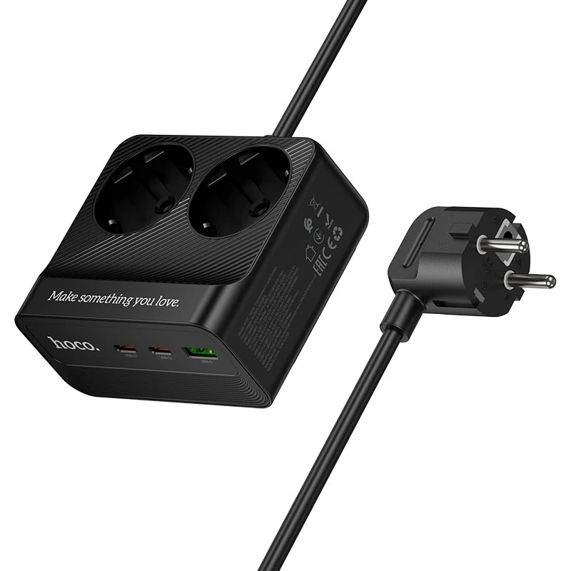 AC27 CARGADOR ESC 2 ENCHUFES PD30W/21CA CABLE 2M NEGRO