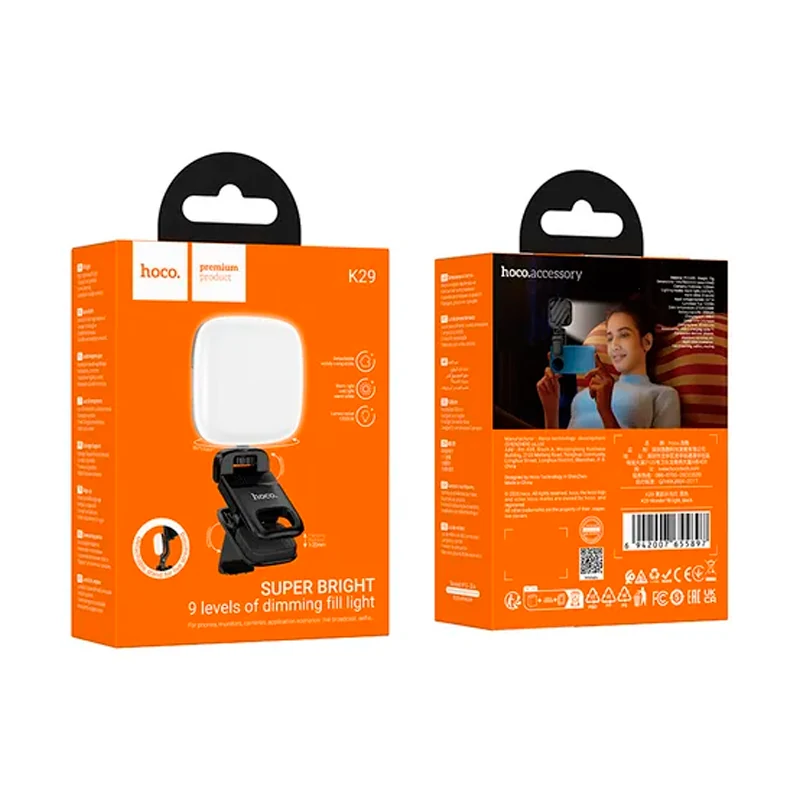 K29 WONDER LUZ LED NEGRO PROFESIONAL PARA VIDEO Y SELFIE