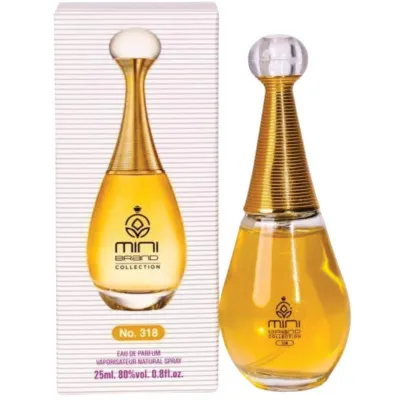 Perfume Fem Mini Brand Collection No.318 Edp 25ML / Jadore Dior