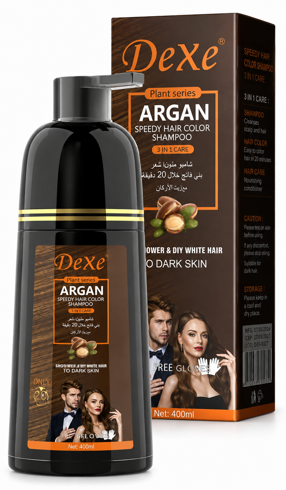 DEXE SHAMPOO LIGHT BROWN/CASTANHO CLARO 400ML